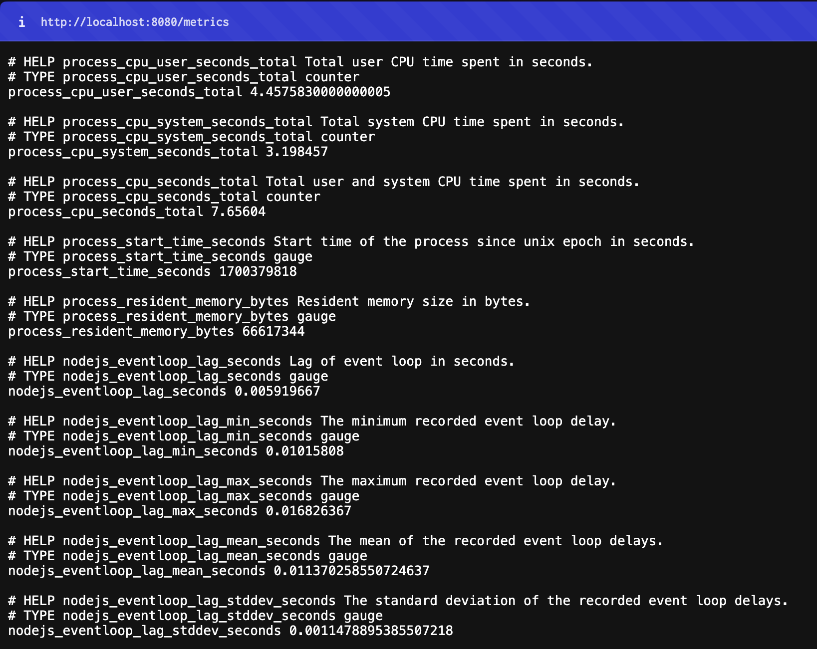 Server monitoring metrics capture image